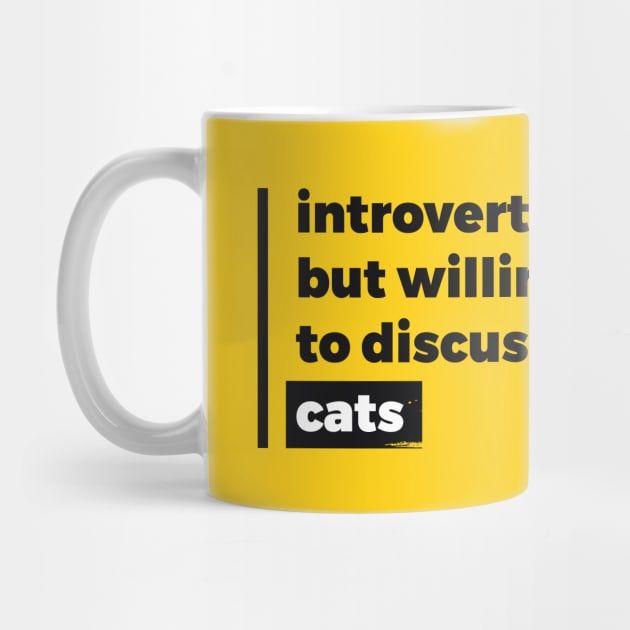 Introverted but willing to discuss cats (Pure Black Design) by Optimix